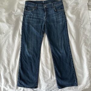 7 For All Mankind Austyn Relaxed Fit Jean Size 34 Men's Los Angeles Dark Wash